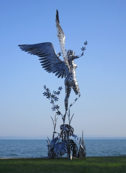 Garten Skulptur Syrinx Roststahl